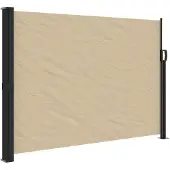 vidaXL Marquise latérale extensible Beige 140x600 cm
