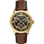 Fossil Montre à affichage analogique 'TOWNSMAN BIG TIC' marron / or