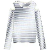 s.Oliver T-Shirt bleu foncé / blanc