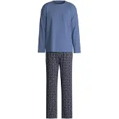 Calida Pyjama long 'Relax Imprint' bleu chiné