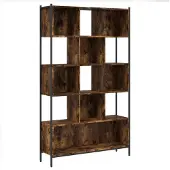 vidaXL Bibliothèque Chêne Fumé 102x28x172 Cm Bois D'ingénierie