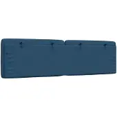 vidaXL Coussin de tête de lit bleu 180 cm Tissu