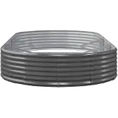 vidaXL Lit surélevé Acier revêtu par poudre 296x140x36 cm Anthracite