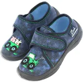 Beck Pantoufle 'Little Farm' bleu / bleu foncé / vert clair