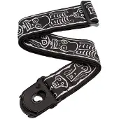 Daddario Sangle guitare avec lock Joe Satriani 5cm - Skull & Bones