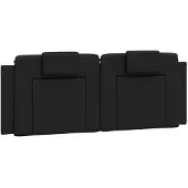 vidaXL Coussin de tête de lit "Viana" Noir 120 cm Similicuir
