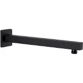 vidaXL Bras de douche carré inox 201 noir 30 cm