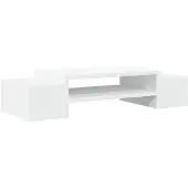 vidaXL Support d'écran avec espace de rangement blanc 70x27x15 cm Bois composite