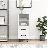 vidaXL Sideboard Blanc 34,5x34x90 cm Bois composite