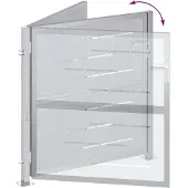 vidaXL Porte De Jardin Argenté 96 X 100 Cm Acier Inoxydable