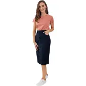 Be Lenka Essentials Midi Skirt Bleu L Femme