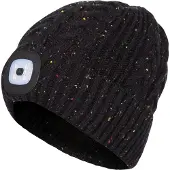 Trespass Femmes, Bonnet, DAZZLE Bonnet d'hiver avec LED, Noir