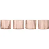 Ferm Living Ripple Verres bas - Lot de 4 Blush