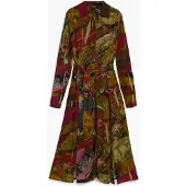 Desigual Robe olive / bordeaux / noir