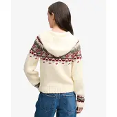 Superdry Pull-over 'Fairisle' gris / olive / rouge carmin / blanc cassé