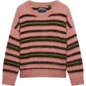 Superdry Pull-over vert / rose / noir