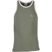 Karl kani T-Shirt olive / blanc