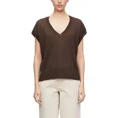 Comma Pull-over brun foncé