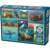 Cobble Hill Puzzle Pièces XXL - Animaux de l'Alaska - Random Cut - 500 à 999 pièces
