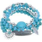 IZIA Bracelet bleu / argent