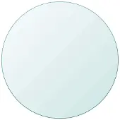 vidaXL Dessus de table ronde en verre trempé 800 mm 243629