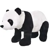 vidaXL Peluche "Tautendorf" en polyester noir et blanc. Dimensions (l/h) 92x47 cm