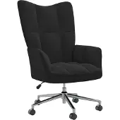 Möbelando Fauteuil "Hambach" en velours (100% polyester), acier noir. Dimensions (L/H/P) 61x102x69 cm