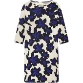 Schiesser Chemise de nuit ivoire / bleu foncé