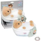 Baby Born for babies Boîte à musique Teddy 18 cm dans une baignoire avec module musical, lavable