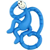 Matchstick Monkey Mini Monkey Teether jouet de dentition avec un agent antimicrobien Blue 1 pcs