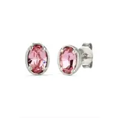 Elli Boucles d'oreilles rose / argent