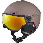 Cairn - Casque à visière avec réflecteur Recco - Rise II Visor Mat Cacao - Taille 58-61 cm - Marron