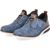 Rieker Chaussure à lacets bleu chiné / brocart / noir