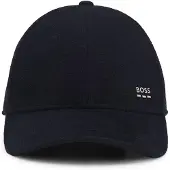 BOSS Casquette en mélange de laine et de soie à logo en métal