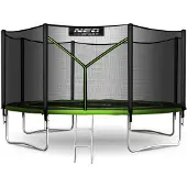 Neo-Sport Trampoline de jardin 12ft/374cm avec filet extérieur et échelle