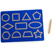 Vigatoys VIGA Tableau graphomoteur « Formes » - Apprentissage de l'écriture