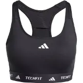 Adidas Soutien-gorge de sport 'TECHFIT' noir / blanc