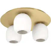 Eglo 900304 MANZANARES E27 triple plafonnier Ø450mm laiton brossé or