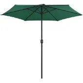 vidaXL Parasol avec mât en aluminium 270x246 cm Vert