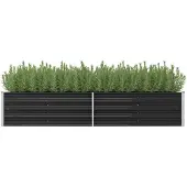 vidaXL Lit surélevé de jardin Anthracite 240 x 80 x 45 cm Acier galvanisé