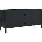 vidaXL Armoire TV noire 105x35x52 cm acier et verre
