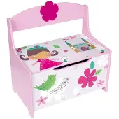 Playwood Banc de jouets en bois Rose