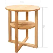 vidaXL Table d'appoint 40 x 50 cm Bois de chêne massif