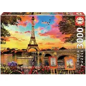 Educa Puzzle Coucher de Soleil à Paris - 3000 pièces