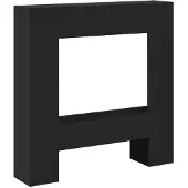 vidaXL Bordure de cheminée Noir 81x18x82 cm Bois composite