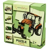Mama Maluje Puzzle véhicules, 4 pièces, pour enfants