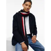 Tommy Hilfiger Écharpe bleu marine / rouge cerise / blanc
