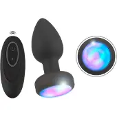 ANOS - plug anal lumineux et vibrant (noir)