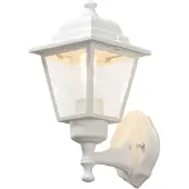 Konstsmide Ferro Applique murale en aluminium laqué blanc avec verre transparent