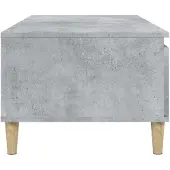 vidaXL Table basse gris béton 90x50x36,5 cm Bois composite